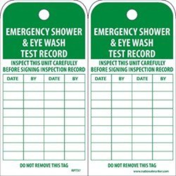 Nmc TAGS, EMERGENCY SHOWER AND EYE RPT37G